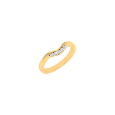Alliance en or jaune et diamants 0,11ct