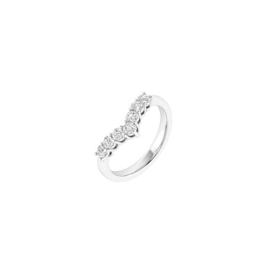Alliance en or blanc et diamants 0,46ct