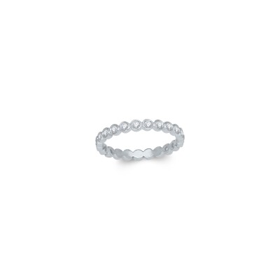 Alliance en or blanc et diamants 0,36ct