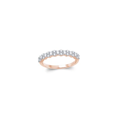 Alliance en or rose et diamants 0,51ct