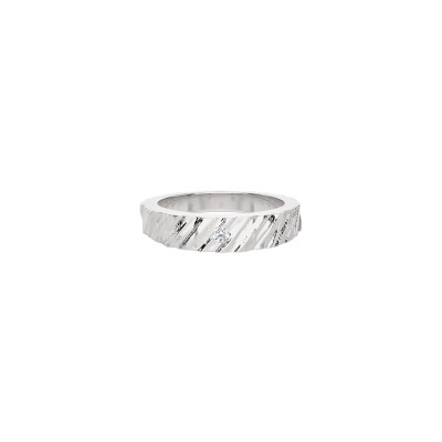 Alliance en or blanc et diamant 0,10ct