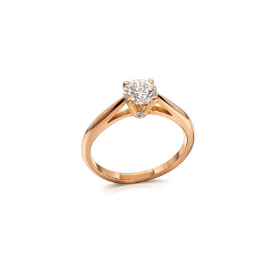 Solitaire Diamant or rose
