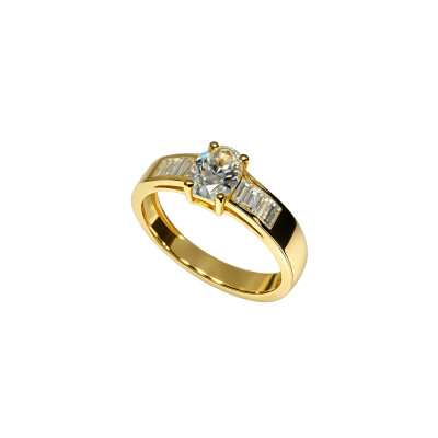 Bague Diamant or jaune