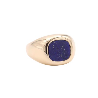 Chevalière Lapis Lazuli or jaune