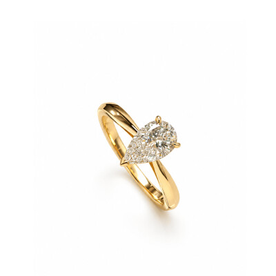 Bague diamant or jaune