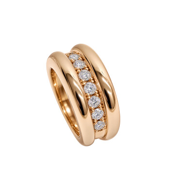Bague 9 Diamants en Or Rose