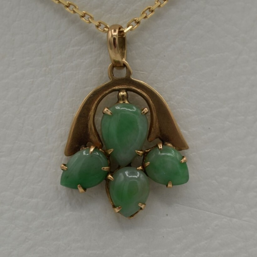 Pendentif Jade Or 14K