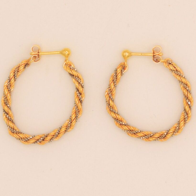 Boucles cordes Or 18k