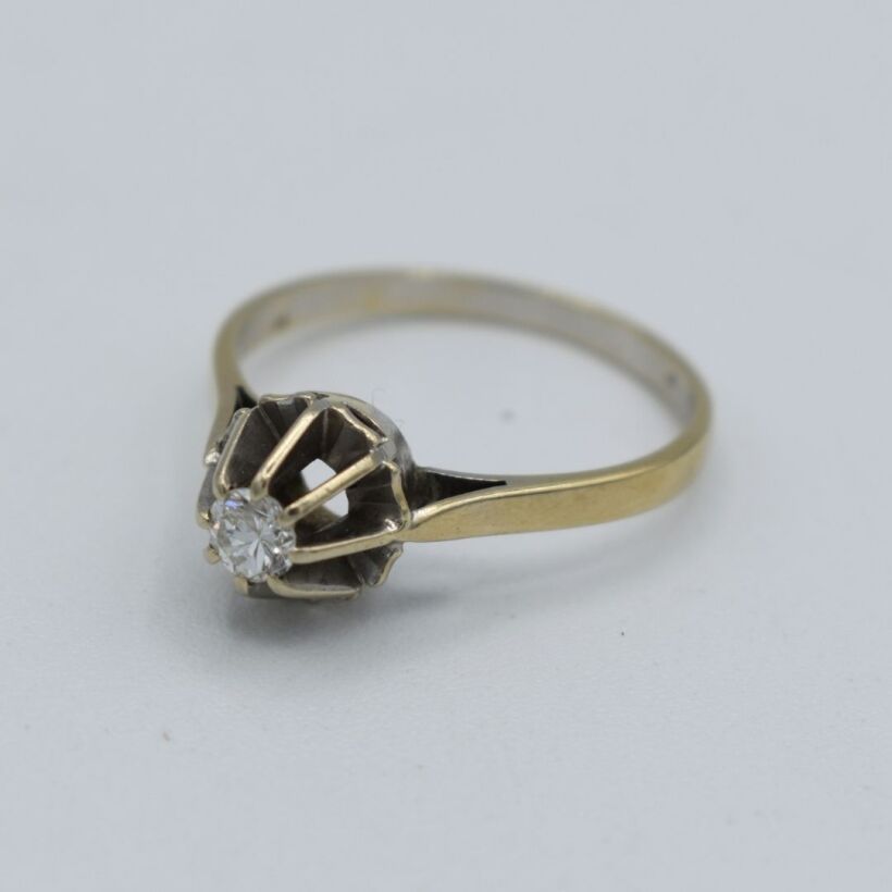 Bague Solitaire Diamant Or 18K