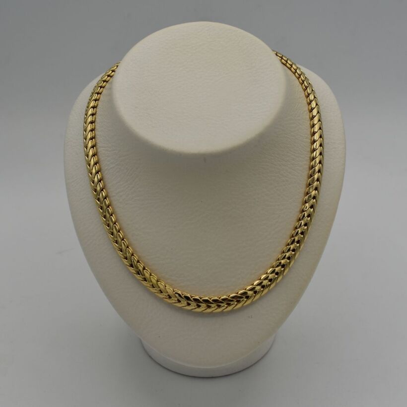 Collier Palmier Plat Or 18K