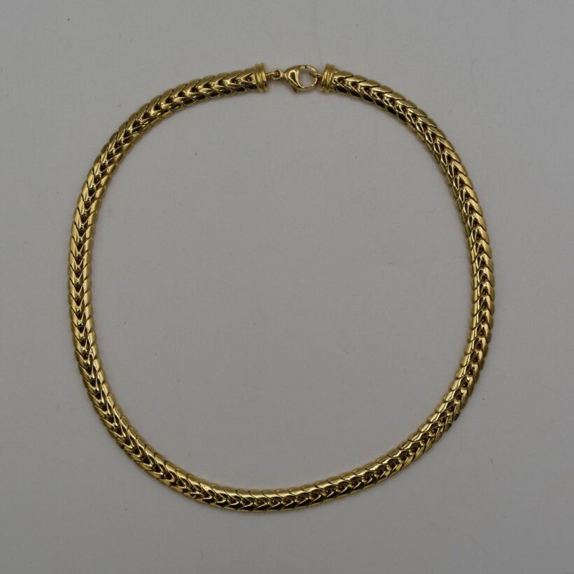 Collier Palmier Plat Or 18K