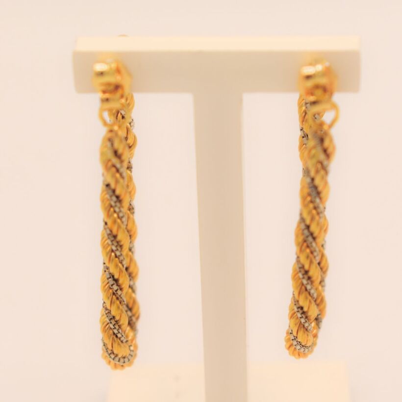 Boucles cordes Or 18k