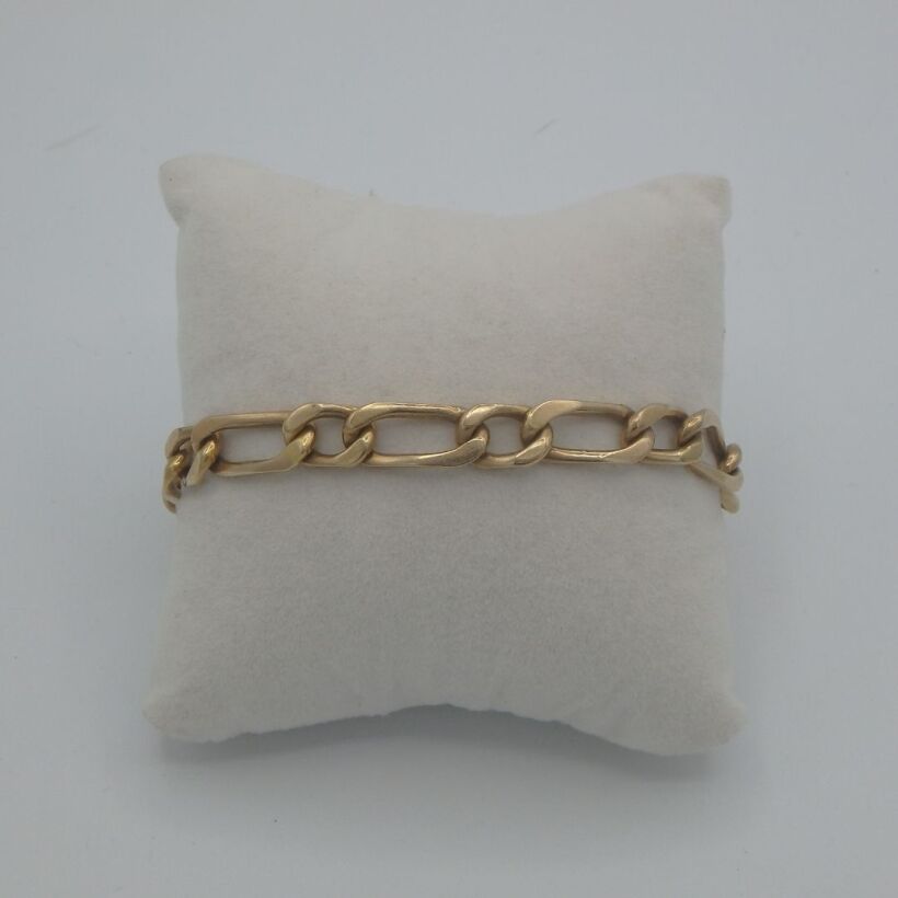 Bracelet Maille Alternée Or 18 karats