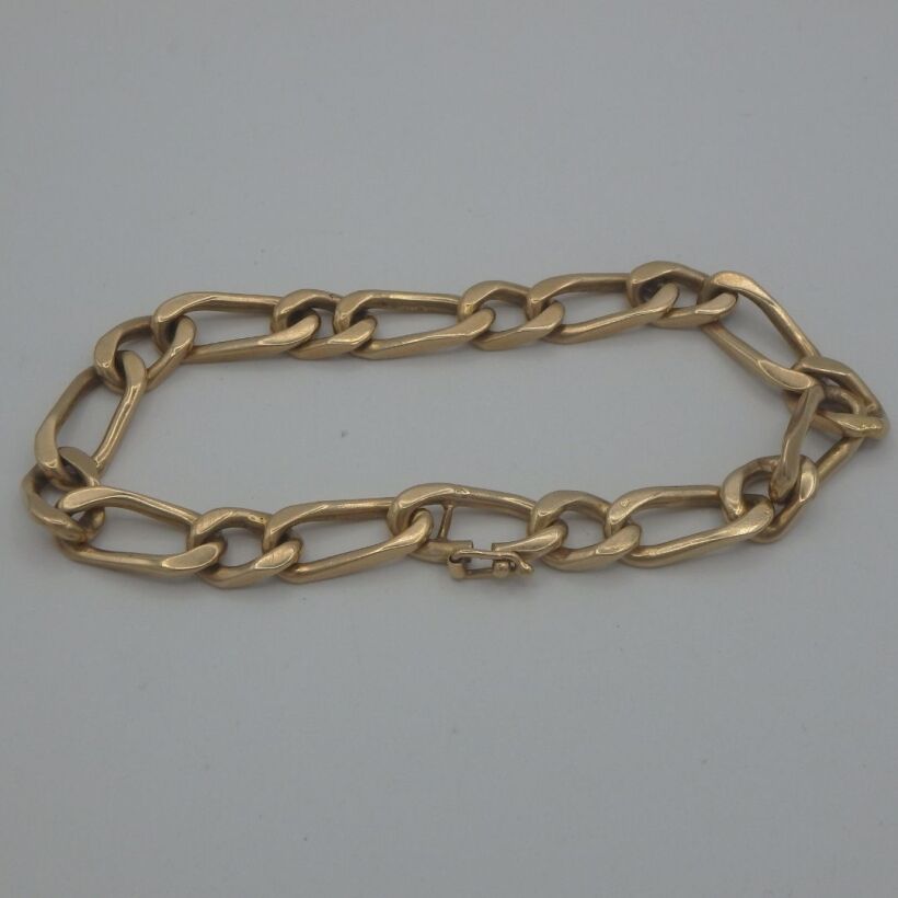 Bracelet Maille Alternée Or 18 karats