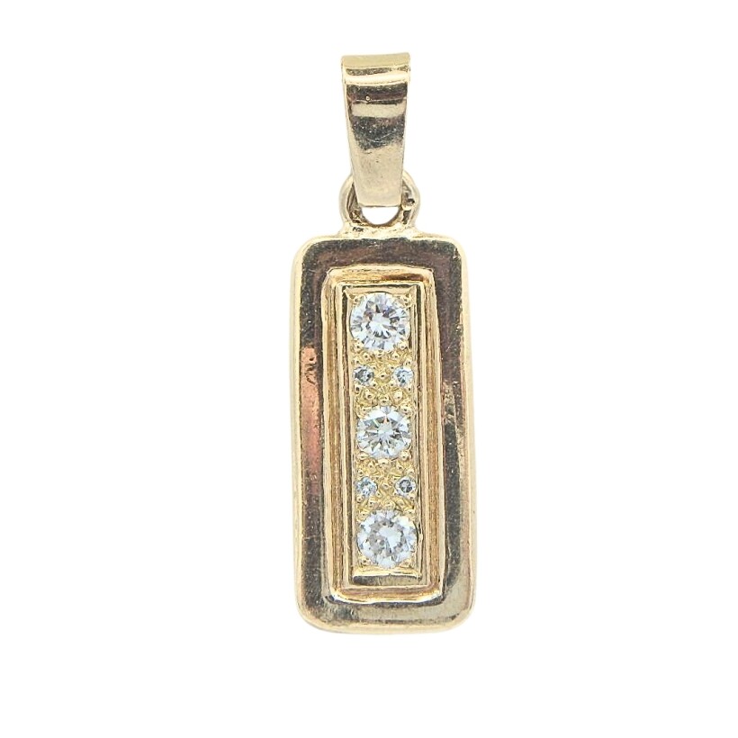 Pendentif Trilogie Diamants Or 18K