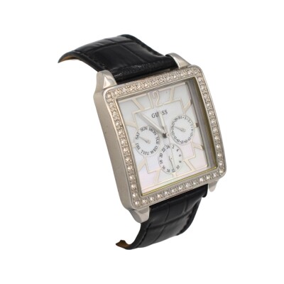 Guess carré cuir noir