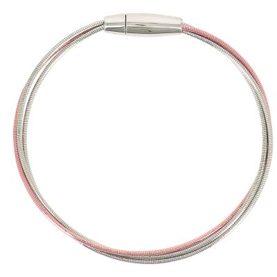 Bracelet Pesavento DNA Spring en argent doré rose et argent rhodié