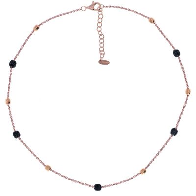 PESAVENTO Polvere Collier rose polvere noir