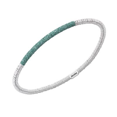 PESAVENTO Colore Bracelets Rhodié vert Amazzonia