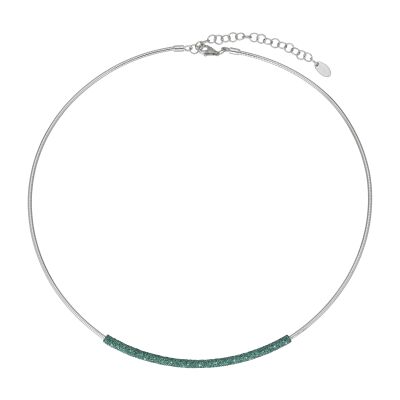 PESAVENTO Colore Collier Rhodié vers amazzonia