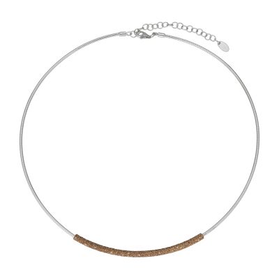 PESAVENTO Colore Collier Rhodié jaune Sahara
