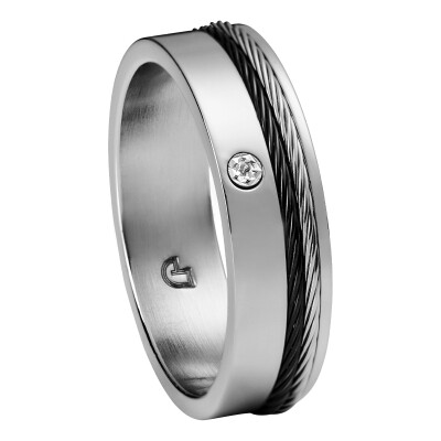 Bagues Acier Diamant