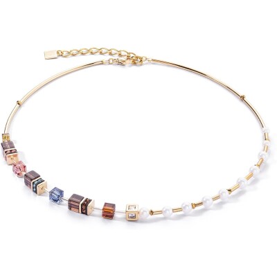 Collier femme bijoux Coeur De Lion Geocube & Perles
