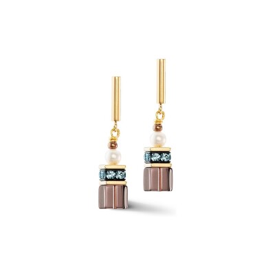 Coeur De Lion boucles d'oreille femme Geocube & Perles