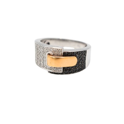 Bagues Guy Laroche Or 18k Diamants Noirs et blancs