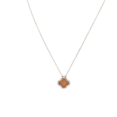 Collier Trèfles Diamants Or 18k