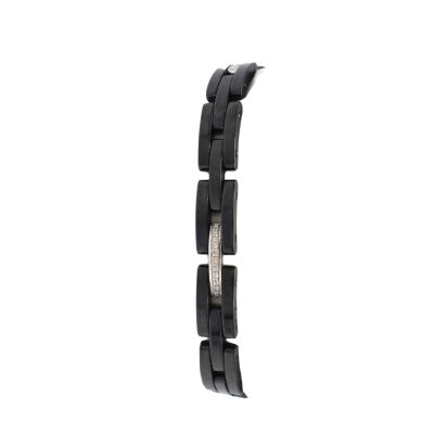 Bracelet Céramique Noire Or 18k Diamants