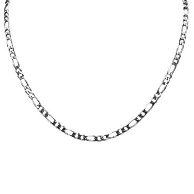 Chaîne Hawaï 1+2 en argent rhodié, 50cm