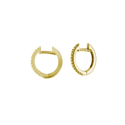 Créoles Diamants Or jaune 18k