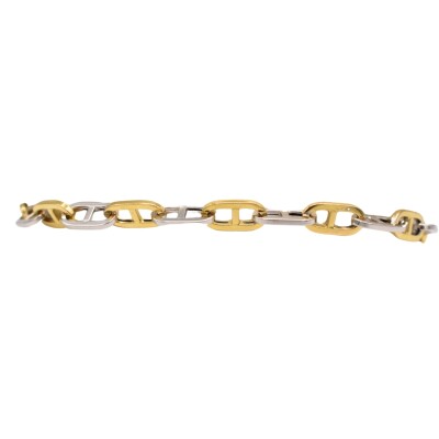 Bracelet fantaisie bicolore Or 18k