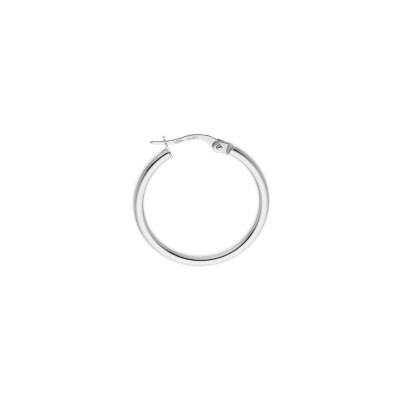 Créoles lisse Or blanc 18k