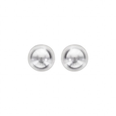 BOUCLES D'OREILLES ARGENT RHODIÉ PERLE BLANCHE
