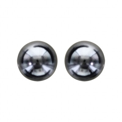 BOUCLES D'OREILLES ARGENT PERLE NOIRE