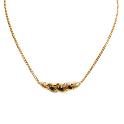 Collier Saphir Or jaune 18k