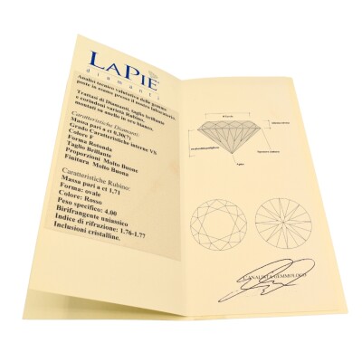 Bague Diamants & Rubis Ovale Or Blanc 18k