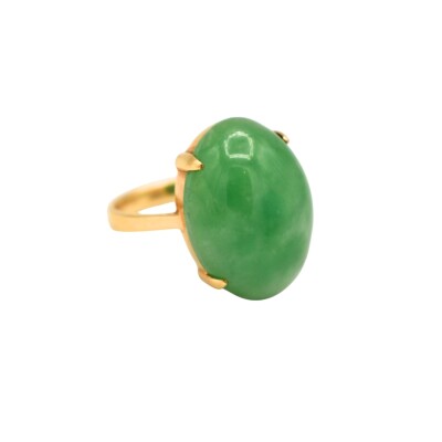 Bague Jade Or jaune 18k