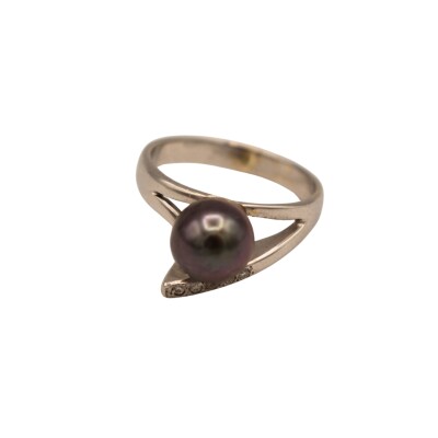 Bague Perles de Tahiti Or Blanc 18k