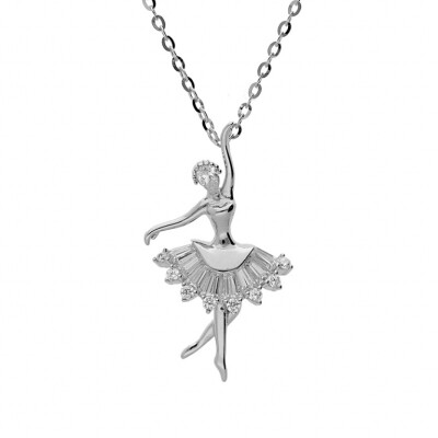 COLLIER ARGENT RHODIE DANSEUSE