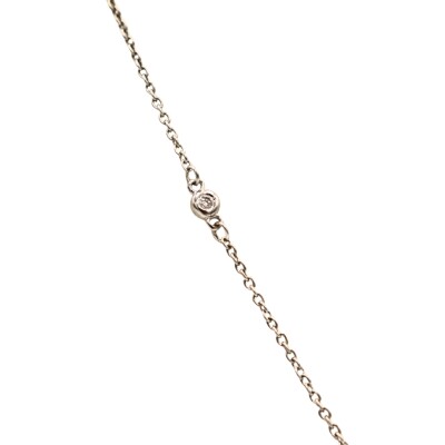 Collier Barette Diamant Or blanc 18k