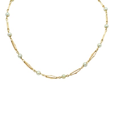 Collier Perles de cultures or 18 k