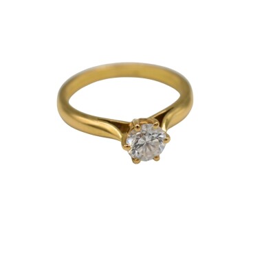 Solitaire diamant Or jaune 18k