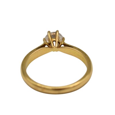 Solitaire diamant Or jaune 18k