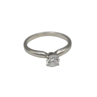 Solitaire Diamant Or blanc 18k