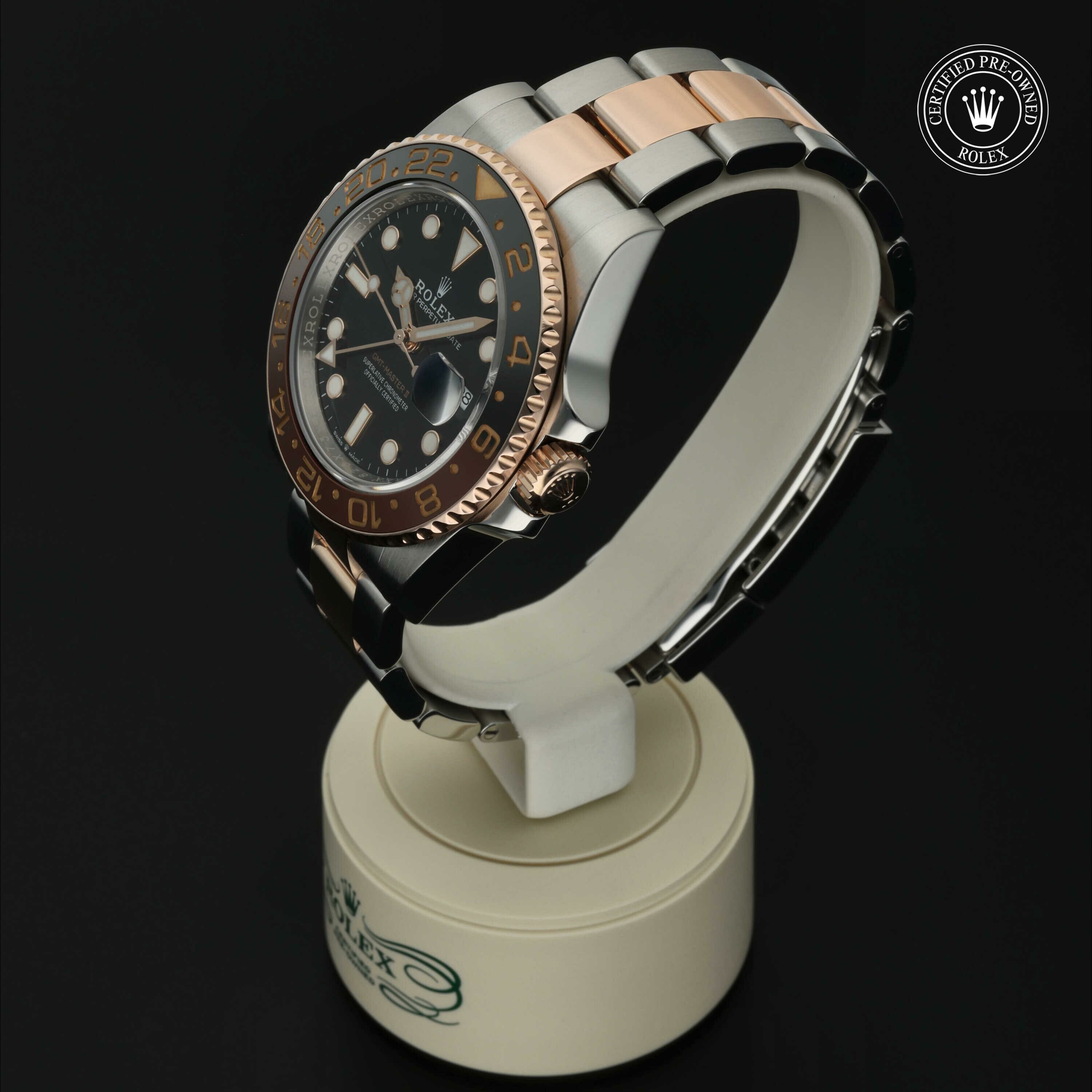 Rolex GMT‑Master II in Rolesor 18 karaat Rood M126711CHNR-0002 at Hall of Time - vue 7