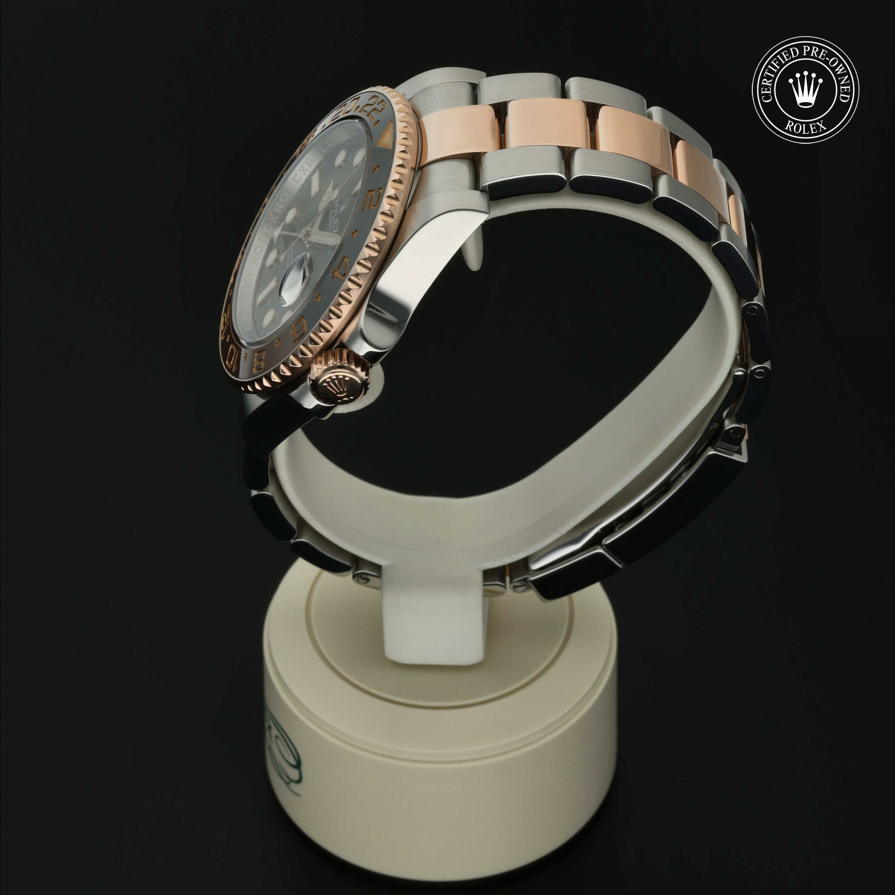 Rolex GMT‑Master II in Rolesor 18 karaat Rood M126711CHNR-0002 at Hall of Time - vue 10