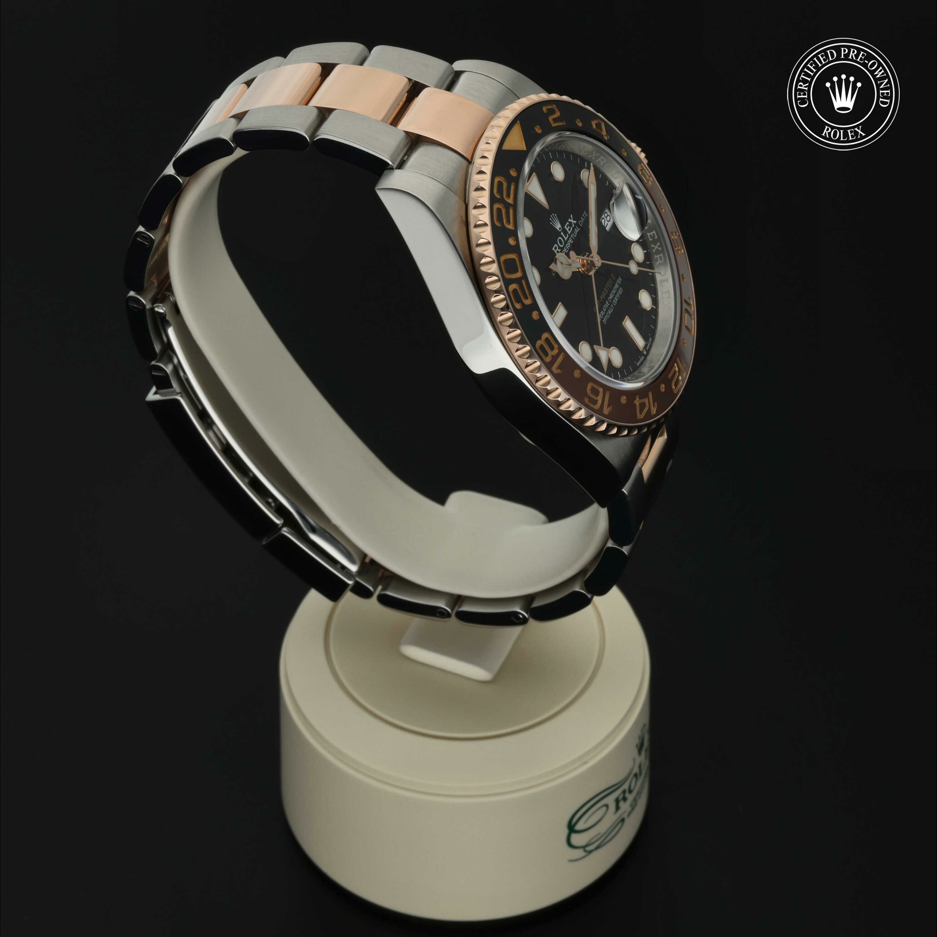 Rolex GMT‑Master II in Rolesor 18 karaat Rood M126711CHNR-0002 at Hall of Time - vue 30